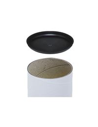 TUBO POSTALE BIANCO CON TAPPO NERO